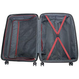 Kenneth Cole Reaction Wave Rush 28" Lightweight Hardside PET 8-Wheel Spinner Expandable Checked Suitcase, Warm Red