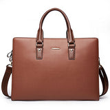 BOSTANTEN Leather Briefcase Shoulder Laptop Business Slim Bag for Men & Women