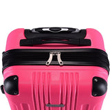 Goplus Globalway Expandable 20" Abs Carry On Luggage Travel Bag Trolley Suitcase (Rose)