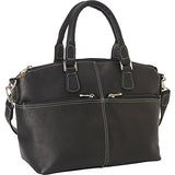 Le Donne Leather Classic Satchel (Black)