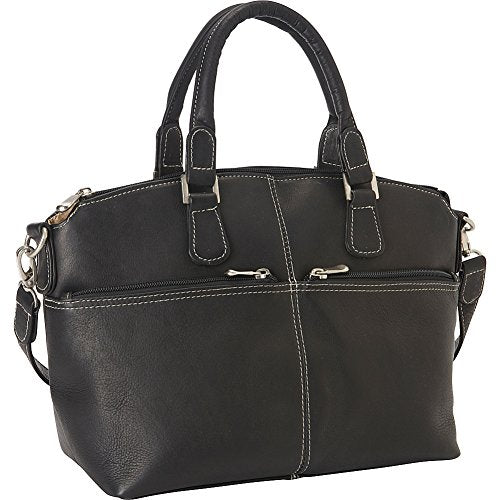 Le Donne Leather Classic Satchel (Black)