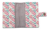 Swiming Pool Beige Printed Canvas Vintage Passport Holder Cover Case Was_11