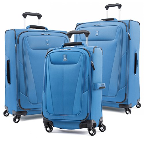 Travelpro Luggage Maxlite 5 | 3-Pc Set | 21" Carry-On, 25" & 29" Exp. Spinners (Azure Blue)