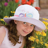 Wallaroo Girls Sophia Sun Hat - Upf 50+ - Crushable, White Cupcake