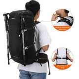 Gonex 45+5L Hiking Backpack, Outdoor Travel Backpack with Rain Cover for Climbing, Camping,
