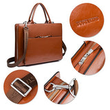 Bostanten Leather Briefcase Shoulder Laptop Business Vintage Slim Bags For Men & Women