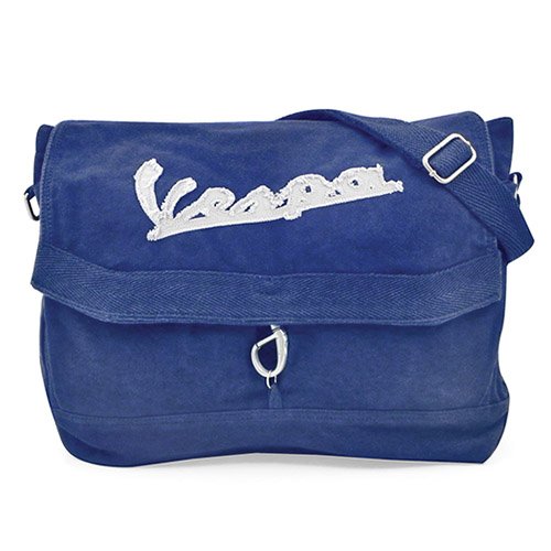 Vespa Stone Washed Canvas Bag - Blue