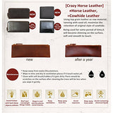 S-Zone Crazy Horse Leather Shoulder Briefcase For 16 Inch Laptop Bag