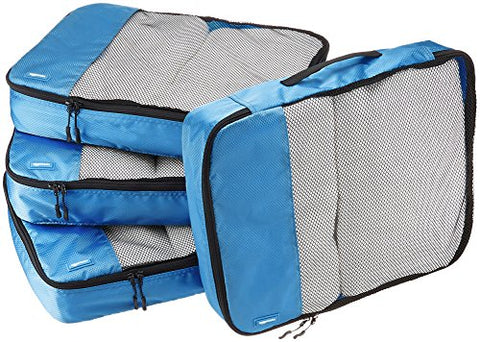 Amazonbasics 4-Piece Packing Cube Set - Large, Blue