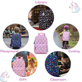 Unicorn Backpack for Girls Kids Backpack Toddler Backpack for Kindergarten Cute Preschool Backpack with Front Chest Buckle, Pink Unicorns VONXURY