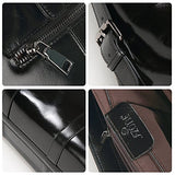 S-Zone Women'S 3-Way Genuine Leather Work Tote Laptop Shoulder Handbag Messenger Bag Fit 14" Laptop