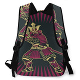 Multifunctional Casual Backpack,Japanese Samurai With Katana,Adult Teens College Double Shoulder Pack Travel Sports Bag Computer Notebooks