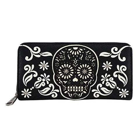 Loungefly Black And White Sugar Skull Wallet
