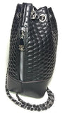 Aimee Kestenberg Black Bondi Quilted Python Backpack Handbag Ak481715