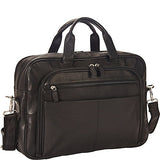 Mancini Leather Goods Colombian Zippered Double Compartment 15.6" Laptop/Tablet