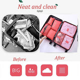 Sackorange 7 Set Travel Storage Bags Packing cubes Multi-functional Clothing Sorting Packages,Travel Packing Pouches,Luggage Organizer (Black)