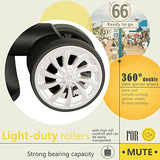 Coolife Luggage Expandable(only 28") Suitcase PC+ABS Spinner 20in 24in 28in Carry on (navy new, L(28in))