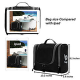 Bago Hanging Toiletry Bag For Men & Women - Toiletries Travel Organizer (Black)