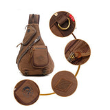 Men Chest Bag Sling Single Shoulder Strap Pack Bag Canvas Travel Bag Rucksack Crossbody Casual Bags