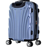 Olympia Usa Vortex 24" Expandable Hardside Checked Spinner Luggage (Icy Blue)