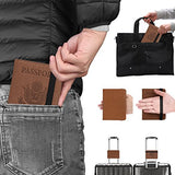 Passport Holder Cover Wallet Case - DESERTI BRANDS Leather RFID Blocking For Women Men - Brown