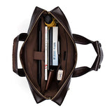 Bostanten Leather Lawyers Briefcase Laptop Messenger Business Bags For Men Brown