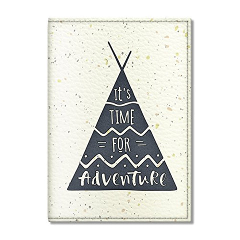 Cute Passport Cover for women and men, by Govinda Crafts, Eco Leather Passport Holder (Its Time For