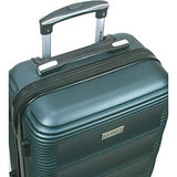 Dejuno Helix 3-Piece Hardside Spinner Luggage Set, Black, One Size