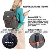 Laptop backpack Waterproof Travel School College Backpack USB Charging Port Bag