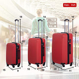 Luggage Sets 3 Piece Suitcase Password Lock Light weight Durable with Spinner Travel Carry Eco-friendly