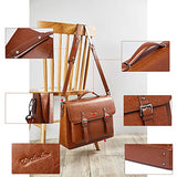 BOSTANTEN Leather Briefcase 14" Vintage Laptop Messenger Satchel Office Business Bag for Women