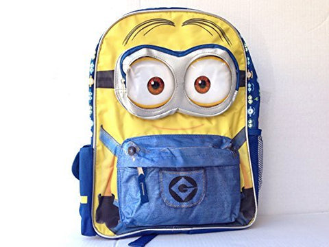 New Despicable Me Minions 3D Eyes Limitied 16 Inches Backpack