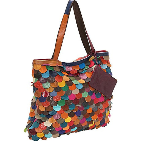 AmeriLeather Multi-Colored Kaleidoscope Tote (Rainbow)