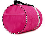 Dance Bag - Quilted Zebra Duffle In Hot Pink