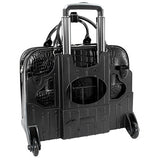 Siamod San Martino 35305 Black Leather Ladies’ Detachable-Wheeled Laptop Case