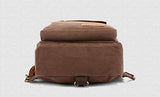 Men's Cotton Canvas Backpack Multi-functional Bag with Leather Fashion Shoulder Bag Chest Bag