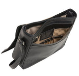 Siamod San Francesco 45355 Black Leather Messenger Bag