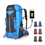 Hiking Backpack 50L Travel Daypack Waterproof with Rain Cover for Climbing Camping Mountaineering