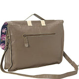 Sharo Leather Bags Woman'S Computer Brief And Messenger Bag (Taupe)