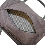 CB Station Modern Round Travel Duffel Bag, Corduroy (Gray)