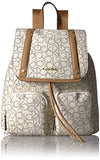 Calvin Klein Teodora Monogram Flap Backpack