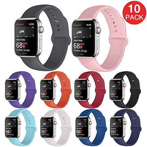 Kaome Compatible with Apple Watch Band 44mm 42mm,Soft Strap Sport Band for iWatch Apple Watch