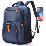 POSO Laptop Travel Backpack 17.3 Inch Computer Bag with USB Port Water-Resistant Business