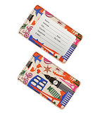 Go Green Power Tr1274 Design Leather Luggage Tag - World Attractions - 2Pk