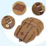 Modoker Mens Canvas Vintage Backpack for Men, Travel Laptop Backpack Fits 17/15.6 Inch Computer & Tablet, Large Bookbag Rucksack Backpack with USB Charging Port, Brown