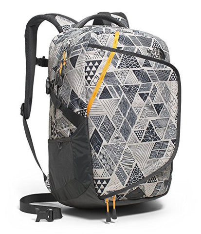 THE NORTH FACE HOT SHOT BACKPACK VINTAGE WHITE TRICKONOMETRY PRINT/RADIANT YELLOW