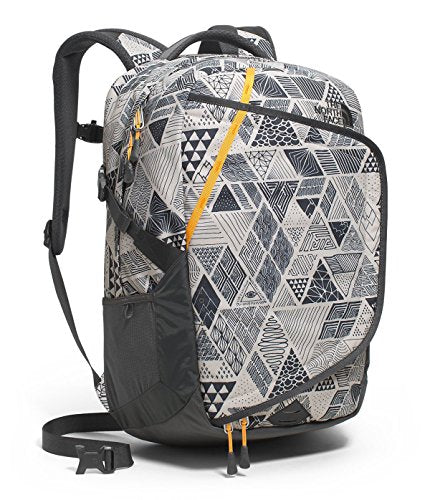 THE NORTH FACE HOT SHOT BACKPACK VINTAGE WHITE TRICKONOMETRY PRINT/RADIANT YELLOW