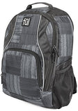 FUL Dax Padded Laptop Backpack, Fits Up to 15in Laptops, Black/Gray