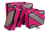6 Set Packing Cubes,3 Various Sizes Travel Luggage Packing Organizers Fushcia