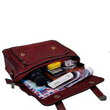 EOSUSI Women's Faux Leather Briefcases Messenger Bag Ladies Handbags, Red